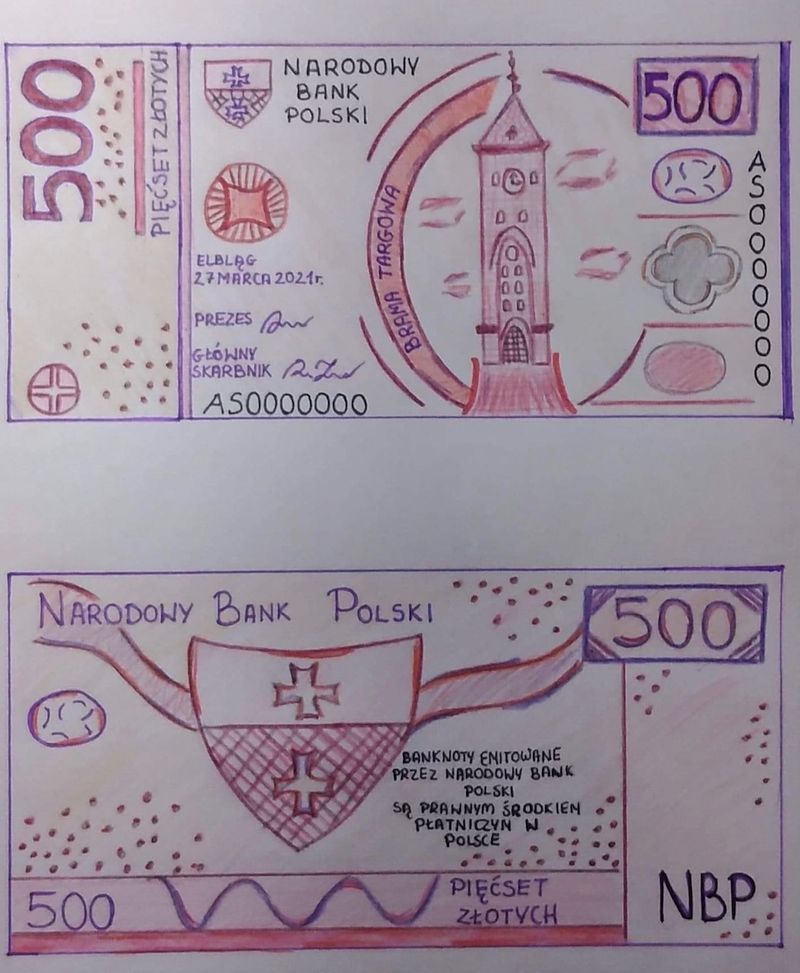 mt_gallery: Projekt elbląskiego banknotu