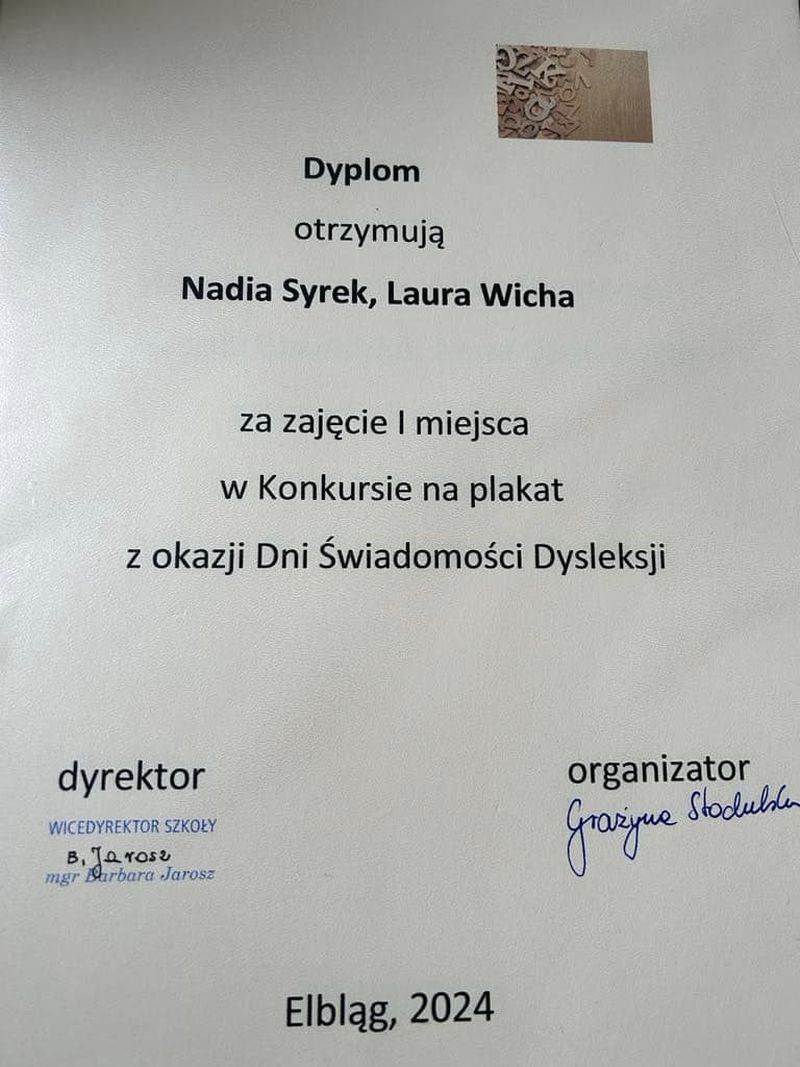 mt_gallery: Konkurs na plakat dotyczący dysleksji